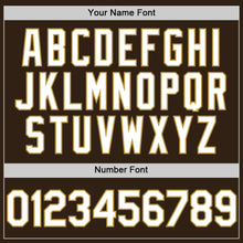 Load image into Gallery viewer, Custom Brown White-Old Gold Authentic Sleeveless Baseball Jersey