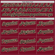 Load image into Gallery viewer, Custom Crimson Black-Cream Authentic Sleeveless Baseball Jersey