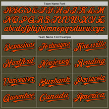 Load image into Gallery viewer, Custom Olive Orange-Black Authentic Sleeveless Salute To Service Baseball Jersey