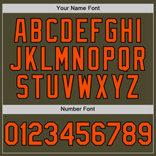 Load image into Gallery viewer, Custom Olive Orange-Black Authentic Sleeveless Salute To Service Baseball Jersey