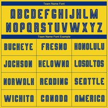 Load image into Gallery viewer, Custom Gold Royal Sublimation Fade Fashion Soccer Uniform Jersey