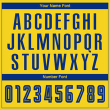 Load image into Gallery viewer, Custom Gold Royal Sublimation Fade Fashion Soccer Uniform Jersey