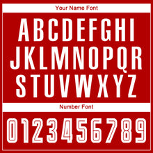 Load image into Gallery viewer, Custom Red White-Black Sublimation Fade Fashion Soccer Uniform Jersey