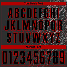 Load image into Gallery viewer, Custom Black Black-Red Sublimation Soccer Uniform Jersey