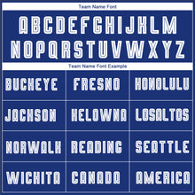 Load image into Gallery viewer, Custom Royal White-Black Sublimation Fade Fashion Soccer Uniform Jersey