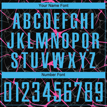 Load image into Gallery viewer, Custom Black Sky Blue-Pink Sublimation Soccer Uniform Jersey