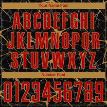 Load image into Gallery viewer, Custom Black Red-Old Gold Sublimation Soccer Uniform Jersey