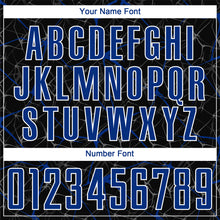 Load image into Gallery viewer, Custom Black Royal-White Sublimation Soccer Uniform Jersey