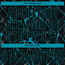 Load image into Gallery viewer, Custom Black Teal Sublimation Soccer Uniform Jersey