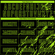 Load image into Gallery viewer, Custom Black Neon Green Sublimation Soccer Uniform Jersey
