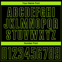 Load image into Gallery viewer, Custom Black Neon Green Sublimation Soccer Uniform Jersey