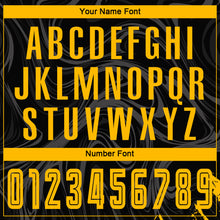 Load image into Gallery viewer, Custom Black Gold Sublimation Soccer Uniform Jersey