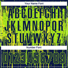 Load image into Gallery viewer, Custom Neon Green Navy-Neon Yellow Sublimation Soccer Uniform Jersey