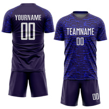 Load image into Gallery viewer, Custom Royal White Sublimation Soccer Uniform Jersey