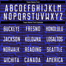 Load image into Gallery viewer, Custom Royal White Sublimation Soccer Uniform Jersey