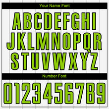 Load image into Gallery viewer, Custom White Neon Green-Black Pinstripe Sublimation Soccer Uniform Jersey