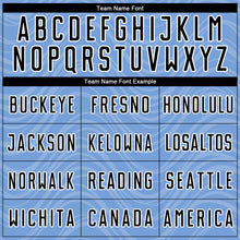 Load image into Gallery viewer, Custom Light Blue Black-White Wavy Lines Sublimation Soccer Uniform Jersey