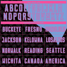 Load image into Gallery viewer, Custom Black Light Blue-Pink Curve Lines Sublimation Soccer Uniform Jersey