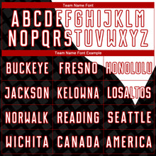 Load image into Gallery viewer, Custom Black White-Red Curve Lines Sublimation Soccer Uniform Jersey