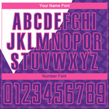Load image into Gallery viewer, Custom Purple Pink-White Curve Lines Sublimation Soccer Uniform Jersey