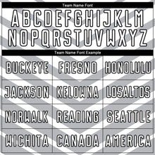 Load image into Gallery viewer, Custom Gray White-Black Arrow Shapes Sublimation Soccer Uniform Jersey