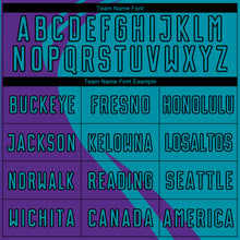 Load image into Gallery viewer, Custom Purple Teal-Black Curve Lines Sublimation Soccer Uniform Jersey