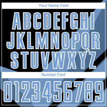 Load image into Gallery viewer, Custom Light Blue Black-White Arrow Shapes Sublimation Soccer Uniform Jersey