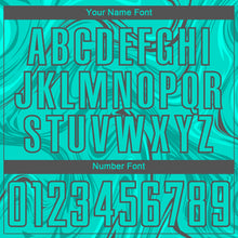 Load image into Gallery viewer, Custom Aqua Steel Gray Abstract Fluid Sublimation Soccer Uniform Jersey