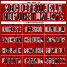 Load image into Gallery viewer, Custom Red Black-White Abstract Fluid Sublimation Soccer Uniform Jersey