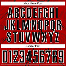 Load image into Gallery viewer, Custom Red Black-White Abstract Fluid Sublimation Soccer Uniform Jersey