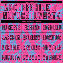 Load image into Gallery viewer, Custom Light Blue Pink-White Irregular Shapes Sublimation Soccer Uniform Jersey