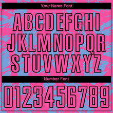 Load image into Gallery viewer, Custom Light Blue Pink-White Irregular Shapes Sublimation Soccer Uniform Jersey