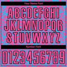 Load image into Gallery viewer, Custom Sky Blue Pink-Black Abstract Fluid Sublimation Soccer Uniform Jersey