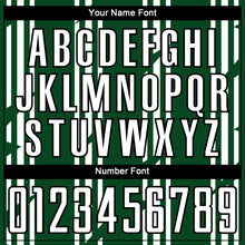 Load image into Gallery viewer, Custom Green White-Black Pinstripe Sublimation Soccer Uniform Jersey