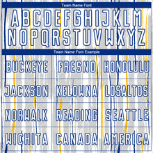 Load image into Gallery viewer, Custom Gray White-Royal Pinstripe Sublimation Soccer Uniform Jersey