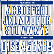 Load image into Gallery viewer, Custom Gray White-Royal Pinstripe Sublimation Soccer Uniform Jersey