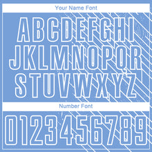 Load image into Gallery viewer, Custom Light Blue White Lines Sublimation Soccer Uniform Jersey