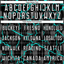 Load image into Gallery viewer, Custom Black White-Aqua Lightning Sublimation Soccer Uniform Jersey