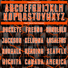 Load image into Gallery viewer, Custom Black Orange-White Pink Lightning Sublimation Soccer Uniform Jersey