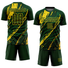 Load image into Gallery viewer, Custom Green Yellow Sublimation Soccer Uniform Jersey