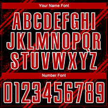 Load image into Gallery viewer, Custom Black Red-White Sublimation Soccer Uniform Jersey