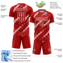 Load image into Gallery viewer, Custom Red White Sublimation Soccer Uniform Jersey