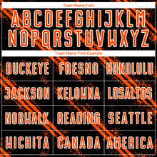 Load image into Gallery viewer, Custom Black Orange-White Sublimation Soccer Uniform Jersey