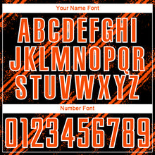 Load image into Gallery viewer, Custom Black Orange-White Sublimation Soccer Uniform Jersey