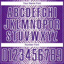 Load image into Gallery viewer, Custom Purple White Lines Sublimation Soccer Uniform Jersey