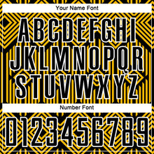 Load image into Gallery viewer, Custom Gold Black-White Abstract Geometric Shapes Sublimation Soccer Uniform Jersey