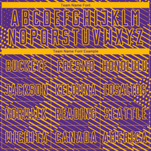 Load image into Gallery viewer, Custom Purple Gold Abstract Hexagon Sublimation Soccer Uniform Jersey