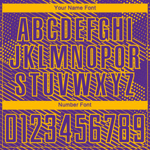 Load image into Gallery viewer, Custom Purple Gold Abstract Hexagon Sublimation Soccer Uniform Jersey