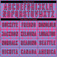 Load image into Gallery viewer, Custom Light Blue Pink-Black Abstract Geometric Shapes Sublimation Soccer Uniform Jersey