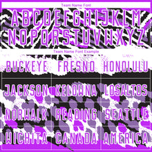 Load image into Gallery viewer, Custom Purple Black-White Animal Print Sublimation Soccer Uniform Jersey